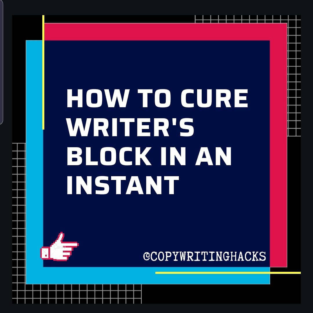 Copywriting Hacks - How to cure writer's block in an instant Have you ever found yourself looking at
