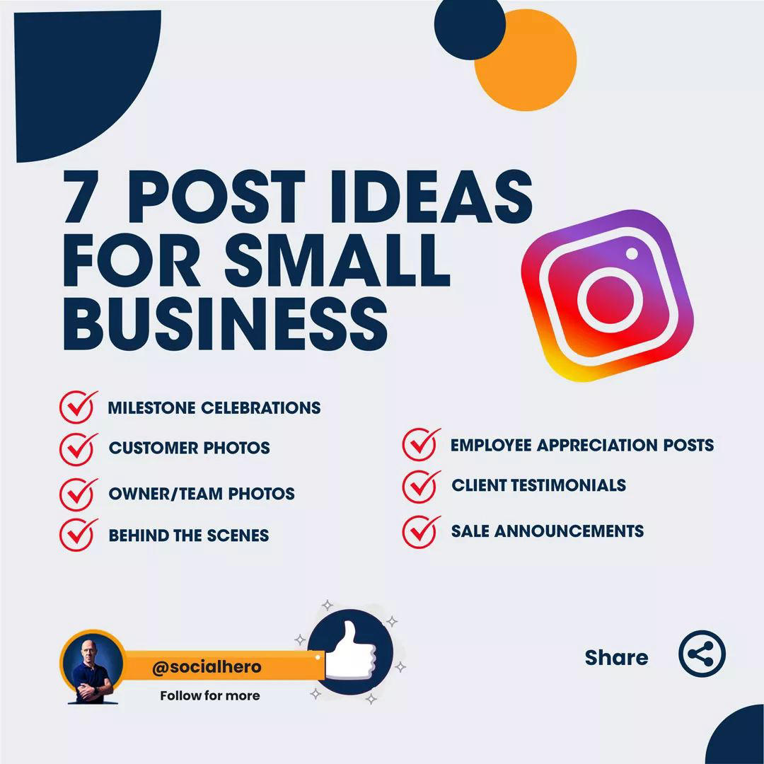 Eamon | IG Business Growth - 7 POST IDEAS TO PROMOTE YOUR SMALL BUSINESS