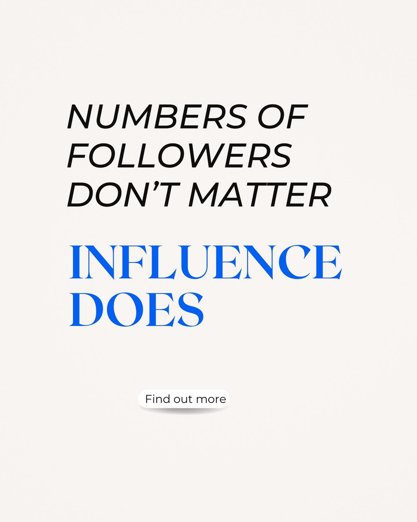 Natalie•Social Media Marketing 🇺🇦 - Numbers of followers don’t matter… influence does