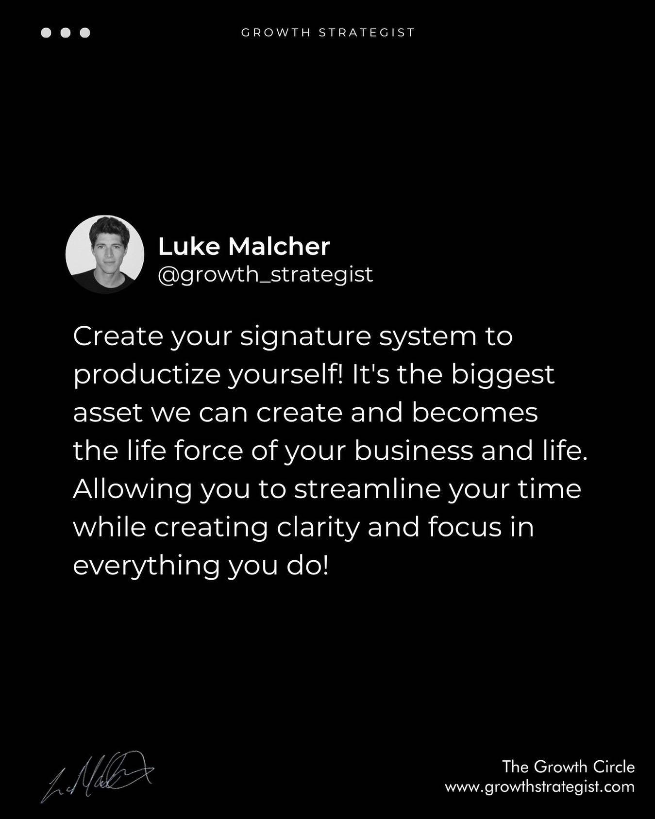 Then… use your signature system to create your offers